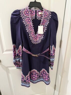 Zimmermann Celestial Beaded Cotton Silk Mini Dress